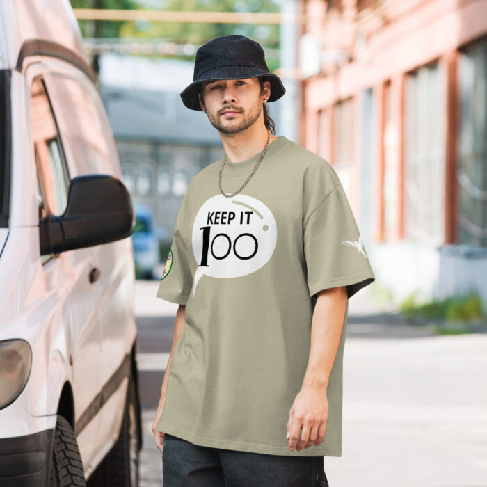 Keep it 100 Oversized faded t-shirt - Image 3