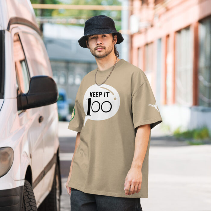 Keep it 100 Oversized faded t-shirt - Image 2